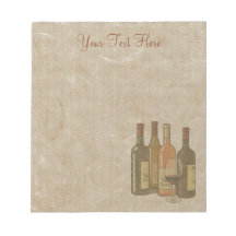 Las botellas de vino del vintage personalizaron la bloc