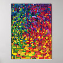 Las cajas brillantes abstractas puntean un poster