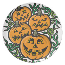 Las calabazas están viniendo platos de comidas