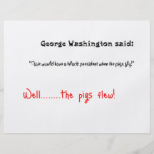 Las citas divertidas George Washington dijeron Tarjetas Publicitarias
