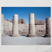 Las columnas en el patio, templo de Kom Ombo, Egy Flyer A Todo Color
