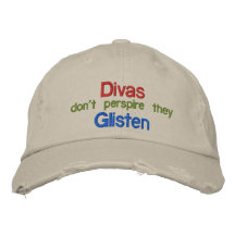 Las divas no las transpiran relucir gorra de béisbol