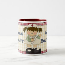 Las enfermeras le hacen toda la mejor taza de café