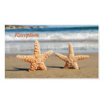 Las estrellas de mar se juntan en la recepción nup tarjeta de visita
