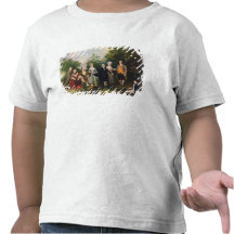 Las familias en un jardín, c.1788 de Oliverio y de Camisetas