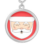 Las Felices Navidad Papá Noel hacen frente Pendiente Personalizado