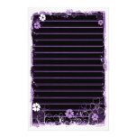 Las flores del remolino del Grunge alinearon púrpu Papeleria De Diseño