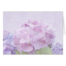 Las flores en colores pastel del Hydrangea le agra Tarjetón