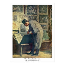 Las impresiones y los amantes de Honore Daumier Postal