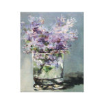Las lilas en un vidrio por Manet envolvieron la lo Lona Envuelta Para Galerias