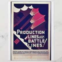 ¡Las líneas de montaje son líneas de batalla! Tarjetas Publicitarias