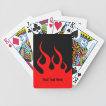 Las llamas rojas calientes tribales personalizaron cartas de juego