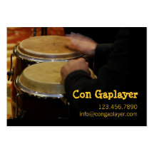 las manos de los congaplayer en el instrumento plantilla de tarjeta de visita
