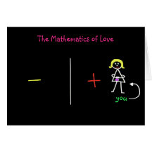 Las matemáticas de la tarjeta del amor (femenina)