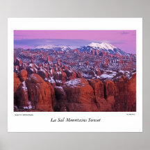 Las montañas de la sal del La acercan a Moab Poster