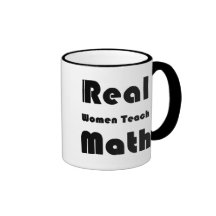 Las mujeres reales enseñan a matemáticas taza de café