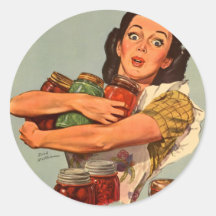 ¡Las mujeres retras WW2 del vintage por supuesto p Pegatinas Redondas