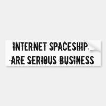 Las naves espaciales del Internet son negocio seri Pegatina De Parachoque