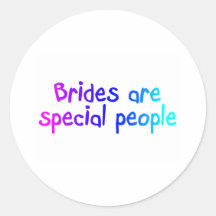 Las novias son especiales etiqueta redonda