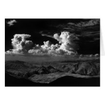 Las nubes sobre el Anza-Borrego abandonan, CA 1966 Felicitacion