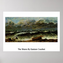 Las ondas de Gustave Courbet Posters
