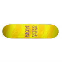Las ondas más frescas del amarillo de la mamá el | patineta personalizada