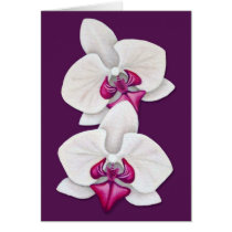 Las orquídeas en púrpura le agradecen cardar tarjetas