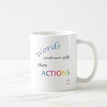 Las palabras hablan la taza
