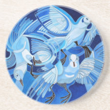 Las palomas de Muge en azul Posavasos Para Bebidas