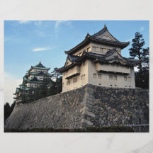 Las paredes y las torres de Nagoya de Japón se esc Flyer A Todo Color
