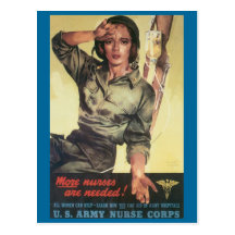 Las postales de la guerra del vintage, enfermeras 