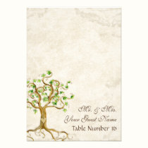 Las raíces del árbol del remolino Antiqued número  invitaciones