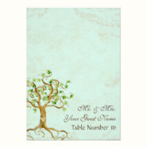 Las raíces del árbol del remolino Antiqued número  invitaciones