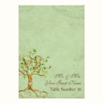 Las raíces del árbol del remolino Antiqued número  invitaciones