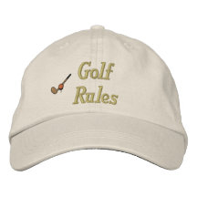 Las reglas del golf bordaron el gorra gorro bordado