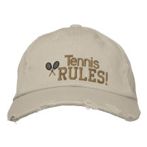 Las reglas del tenis bordaron el gorra gorra bordada