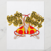 Las resacas suben los tops abajo flyer personalizado