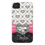Las rosas fuertes arquean iPhone del diamante arti iPhone 4 Case-Mate Protectores