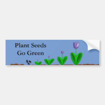Las semillas de la planta… van verde pegatina de parachoque