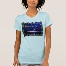 Las señoras invierten el frente del "relámpago neg camiseta