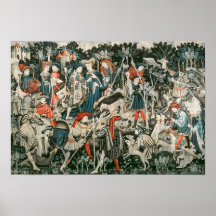 Las tapicerías de la caza de Devonshire Posters