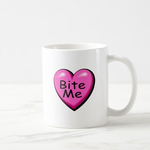 Las tarjetas del día de San Valentín me muerden co Taza De Café