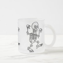 ¡Las tazas esqueléticas felices de Halloween - per