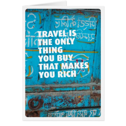 Las vacaciones del viaje hacen la tarjeta rica