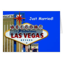 ¡Las Vegas apenas casado! Tarjeta de la invitación