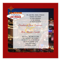 Las Vegas fabuloso que casa la invitación