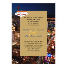 Las Vegas fabuloso que casa la invitación