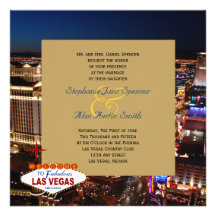 Las Vegas fabuloso que casa la invitación