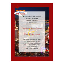 Las Vegas fabuloso que casa la invitación