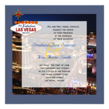 Las Vegas fabuloso que casa la invitación